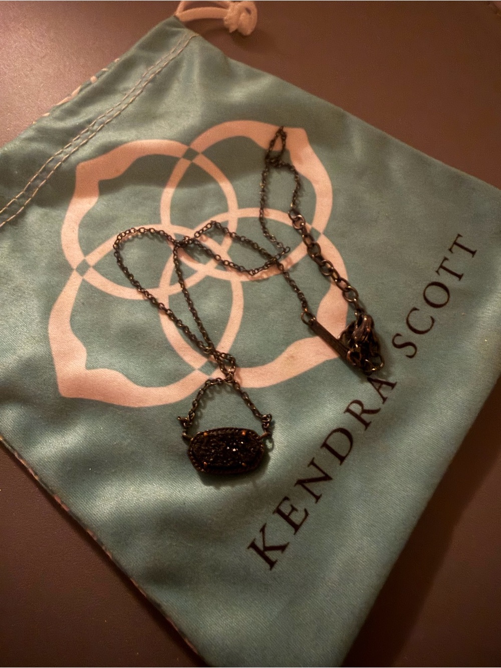 Kendra Scott Black Druzy Neclace